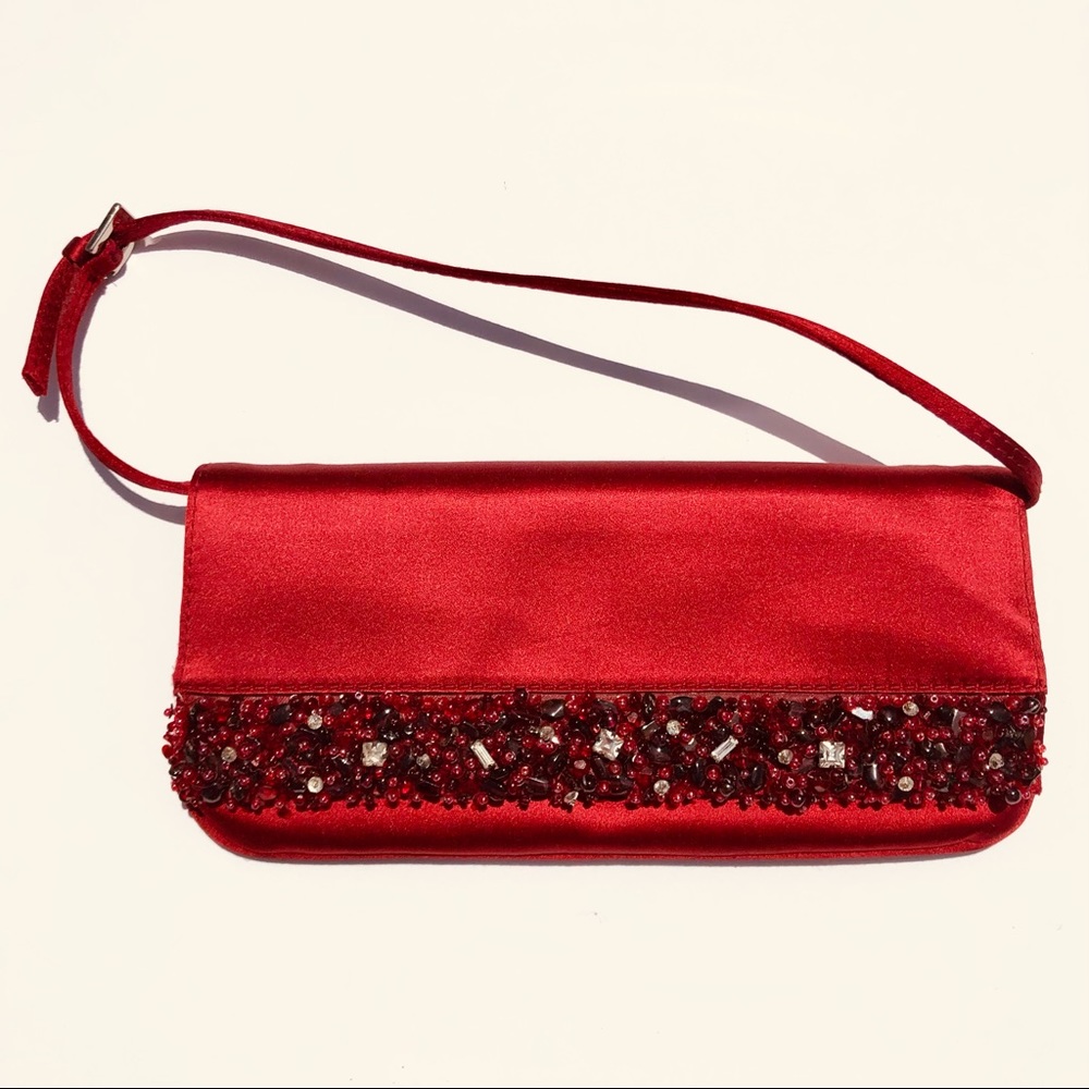 Giuseppe Zanotti red handbag with crystals NWT , but has slight demarcations